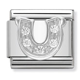 Nomination Composable Classic Link 330304/06 Horseshoe with CZ in 925 Silver